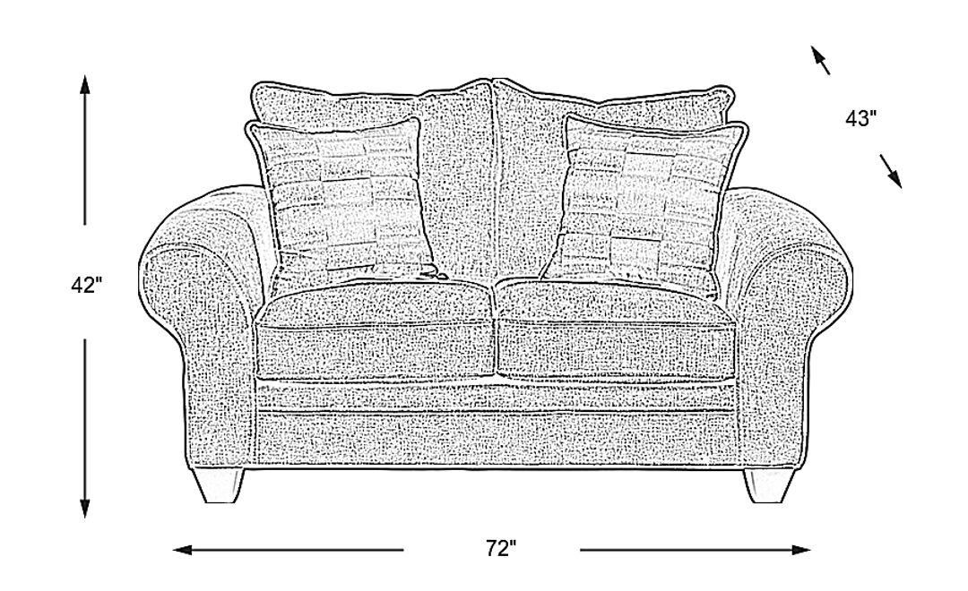 Cordelia Brown Loveseat