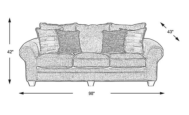 Dimension Image. Please refer to the Dimension Tab on this page for dimension details.