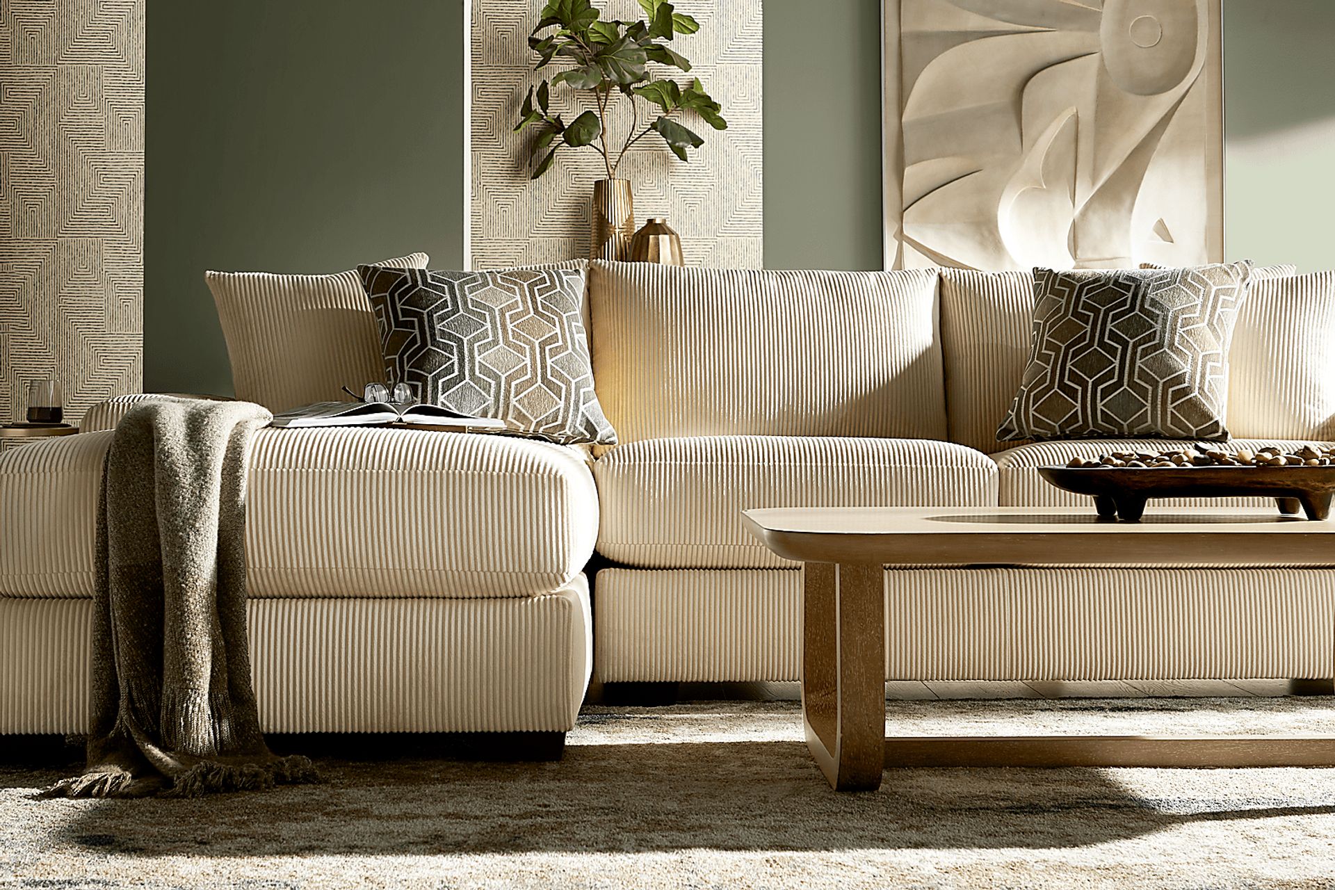 Cordelle Cream 2 Pc Sectional - Image 3