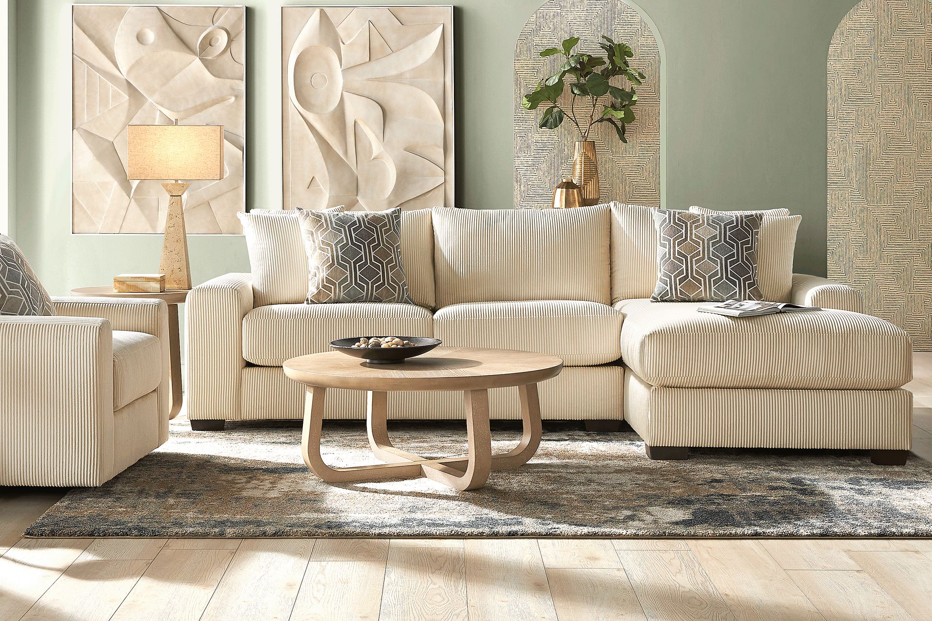 Cordelle Cream 2 Pc Sectional - Image 2