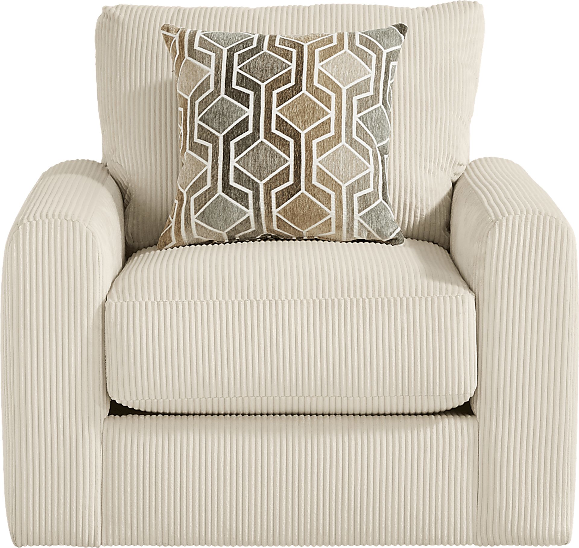 Cordelle Cream Swivel Chair - Image 2