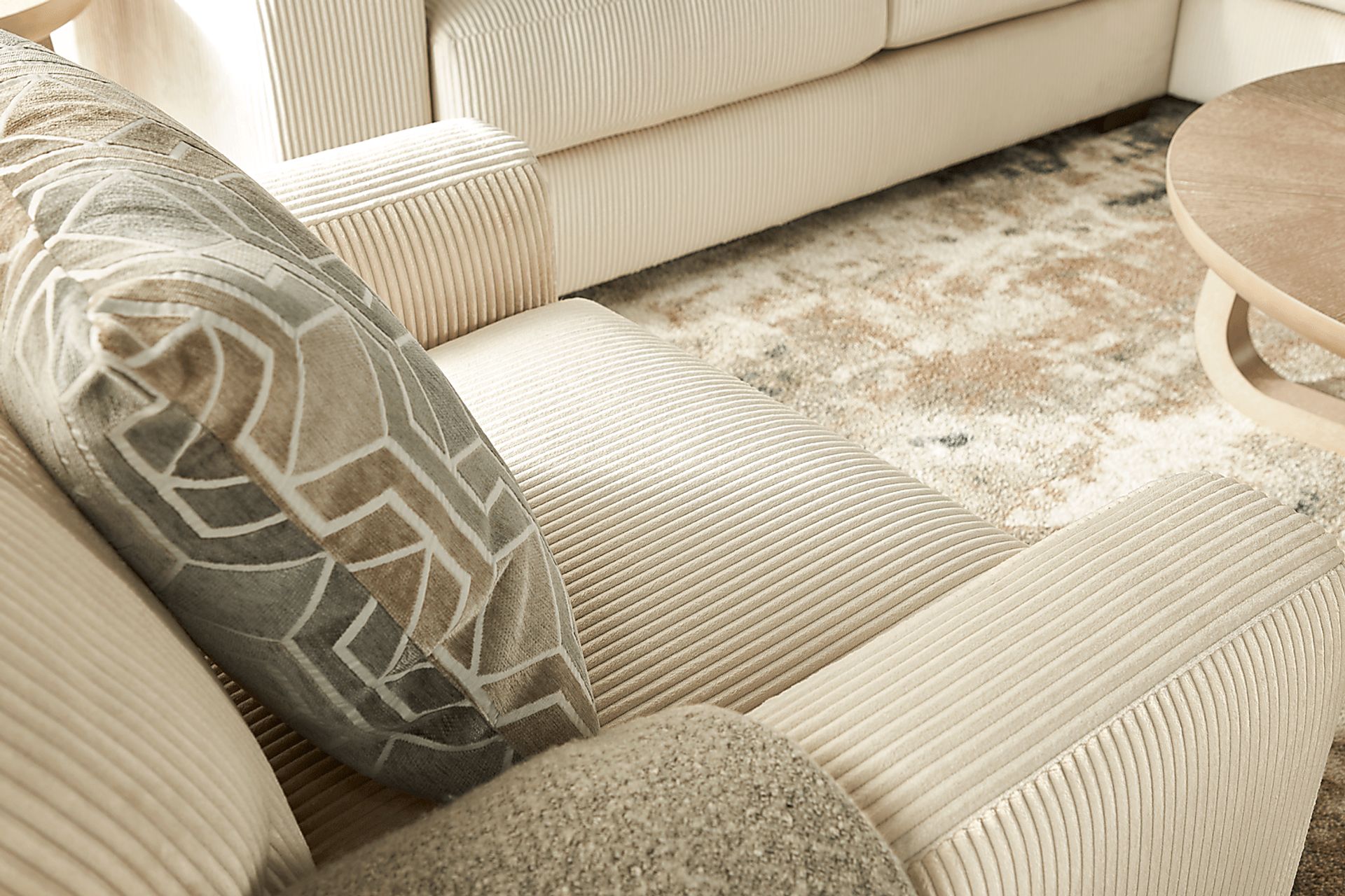 Cordelle Cream Swivel Chair - Image 3
