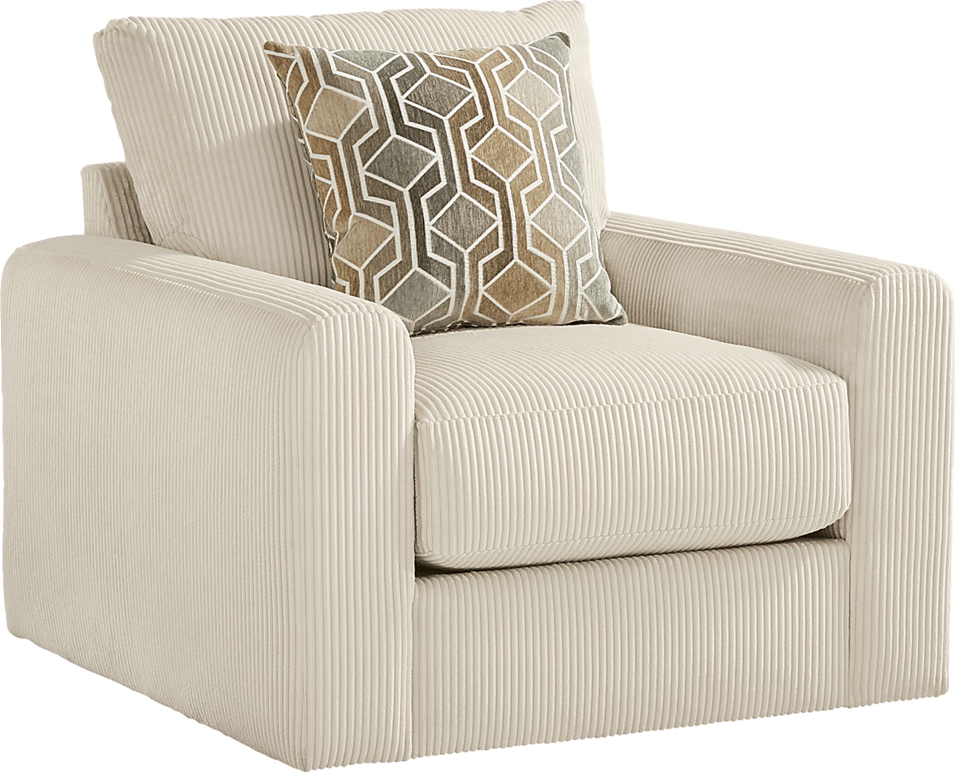 Cordelle Cream Swivel Chair - Image 1