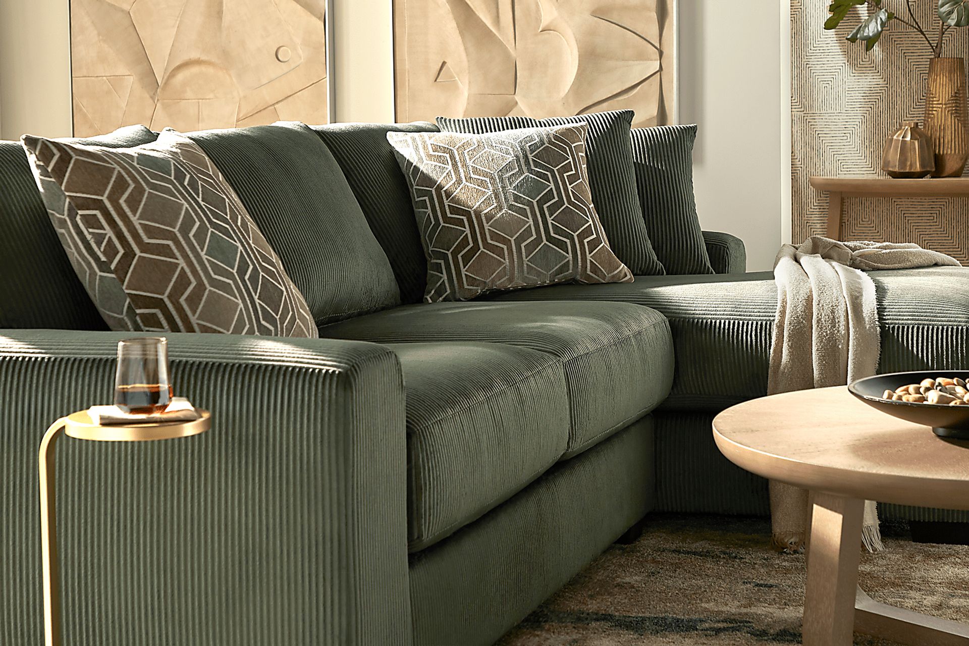 Cordelle Green 2 Pc Sectional - Image 3