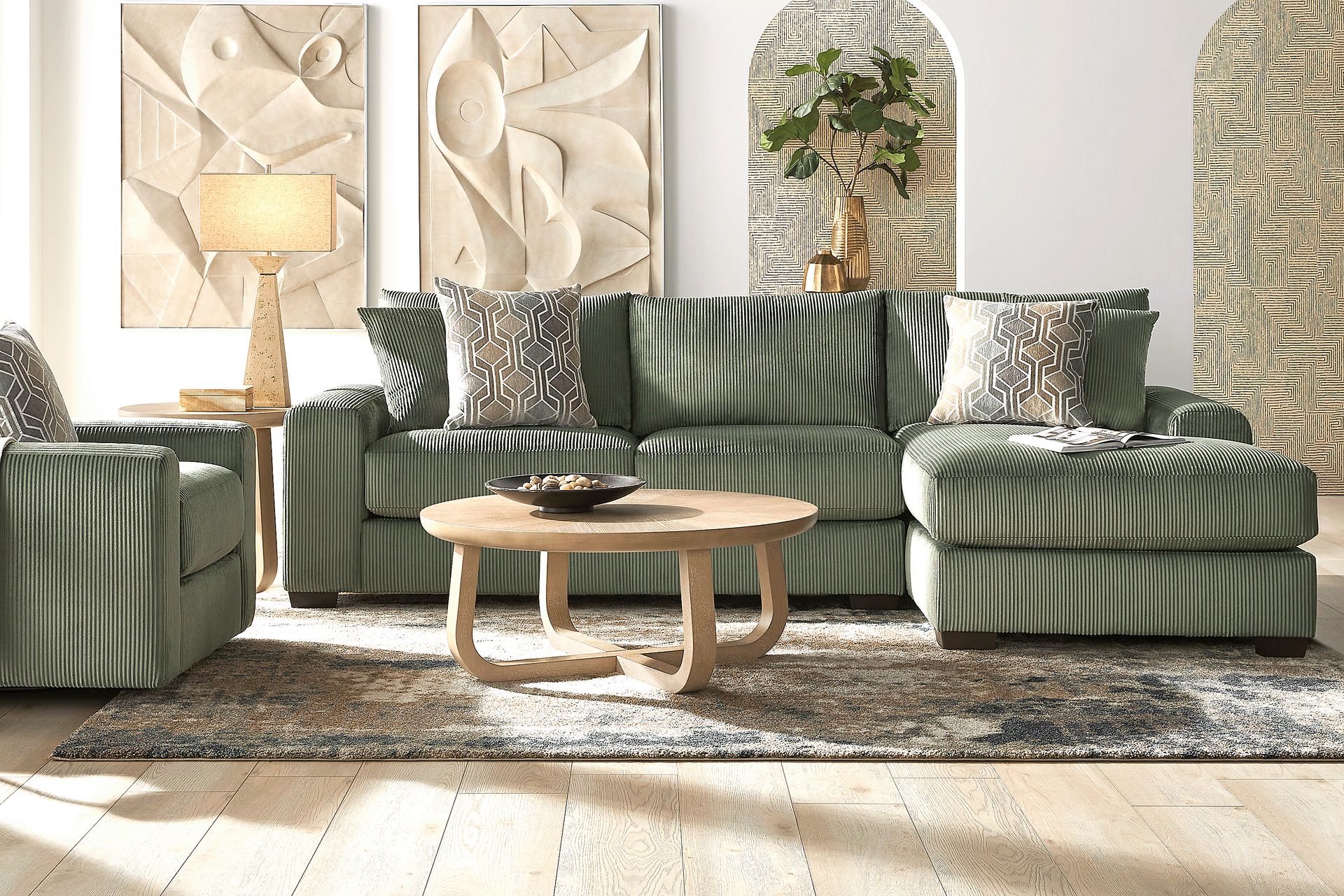 Cordelle Green 2 Pc Sectional - Image 2