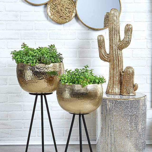 Cordrey Gold Planter, Set of 2 - Thumbnail - Image 2
