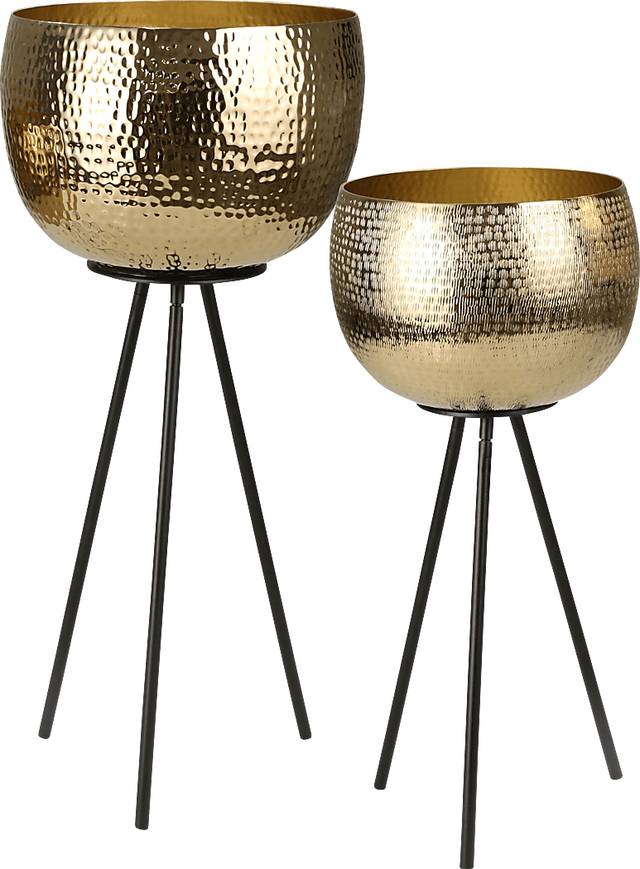 Cordrey Gold Planter, Set of 2 - Thumbnail - Image 1