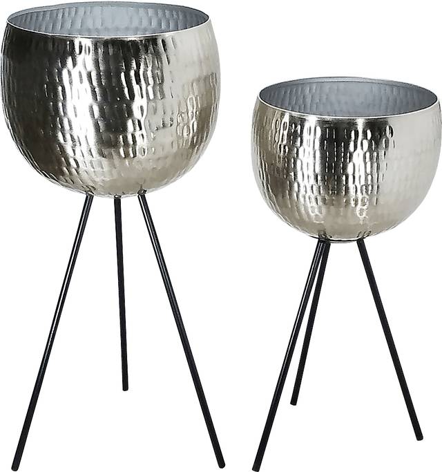 Cordrey Silver Planter, Set of 2 - Thumbnail - Image 1