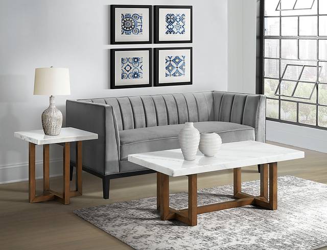 Coregate White End Table - Thumbnail - Image 2