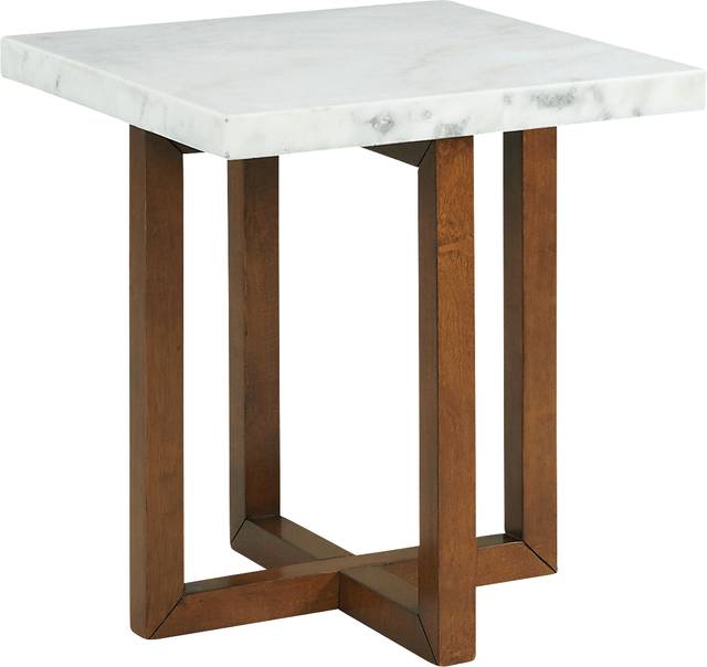 Coregate White End Table - Thumbnail - Image 1