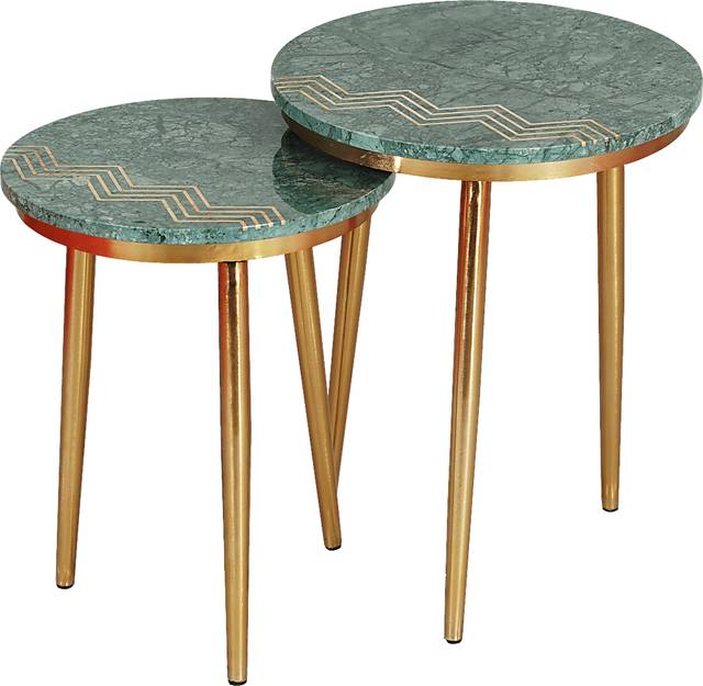 Corelana Green Nesting Table, Set of 2 - Thumbnail - Image 1