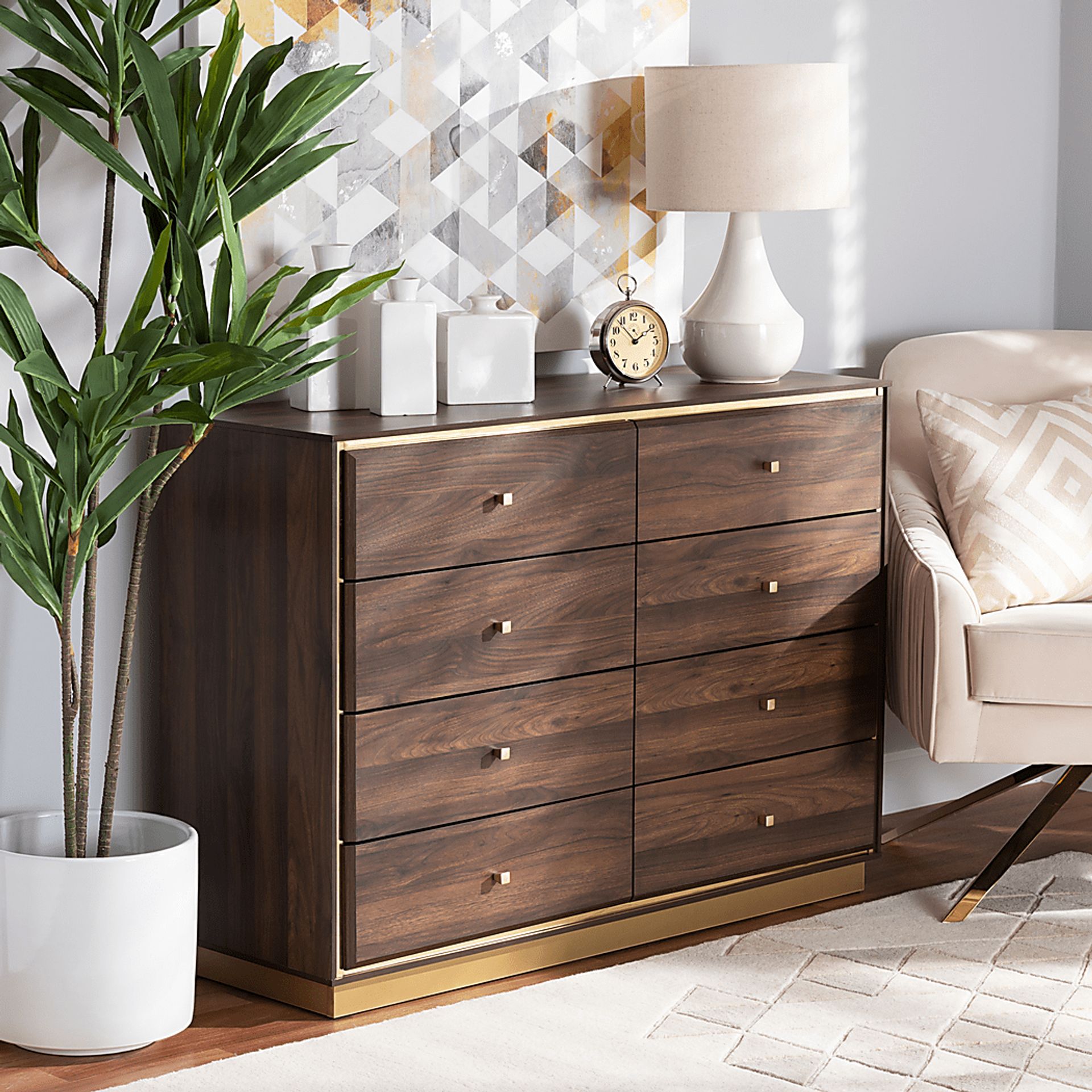 Corenna Walnut Dresser - Image 2