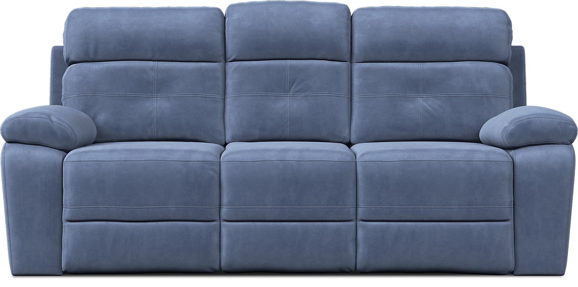 Corinne blue reclining sofa outlet