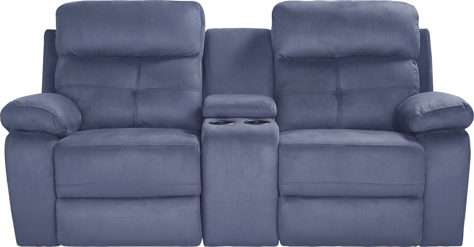 Microfiber loveseat recliner store with console