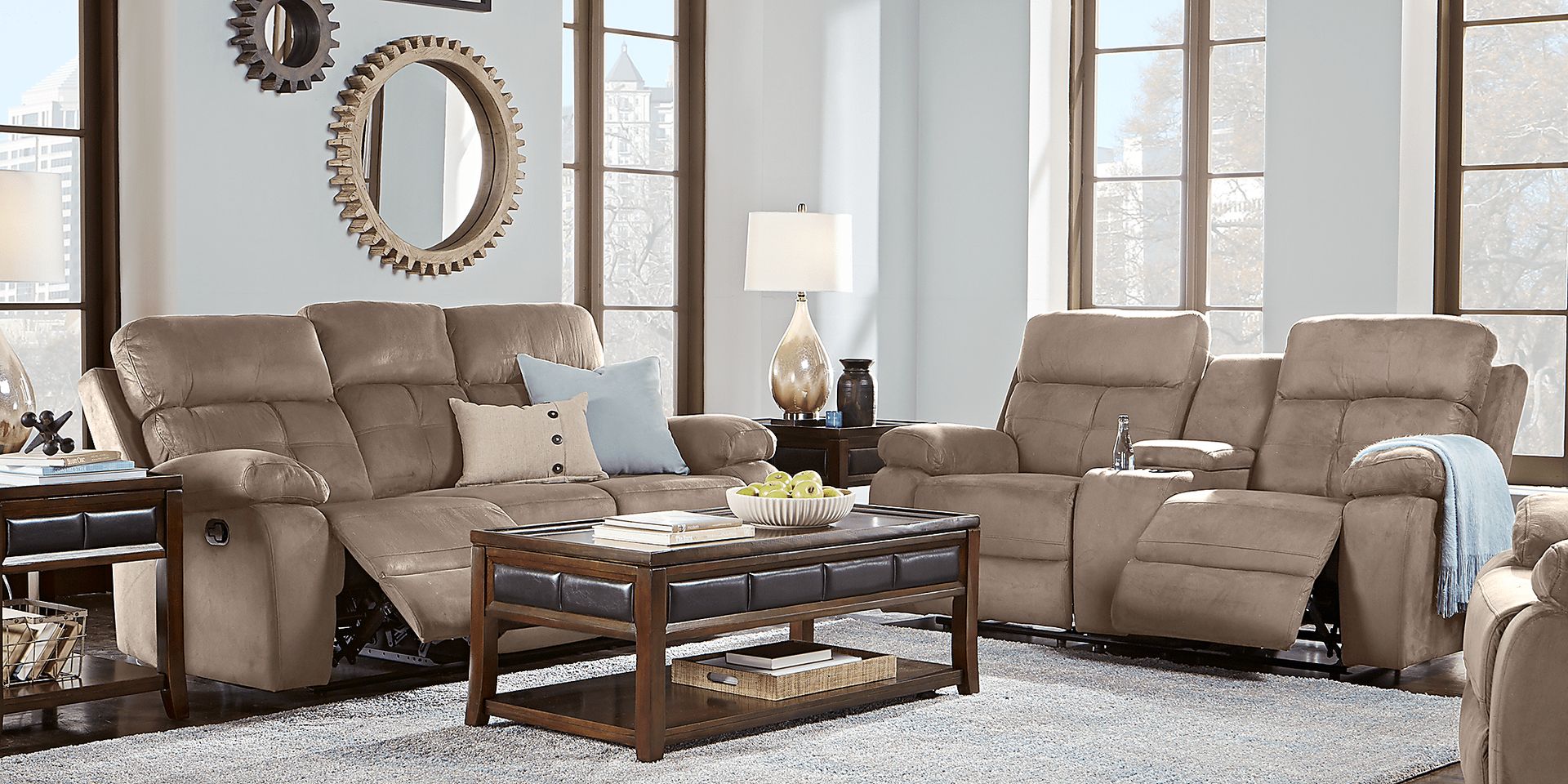 Corinne Stone 2 Pc Power Reclining Living Room - Image 1