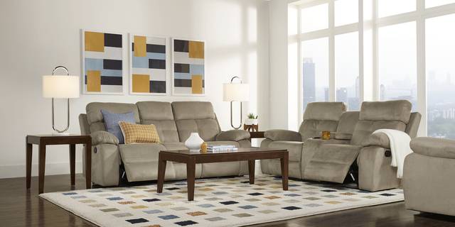 Corinne Stone 5 Pc Living Room with Reclining Sofa - Thumbnail - Image 2