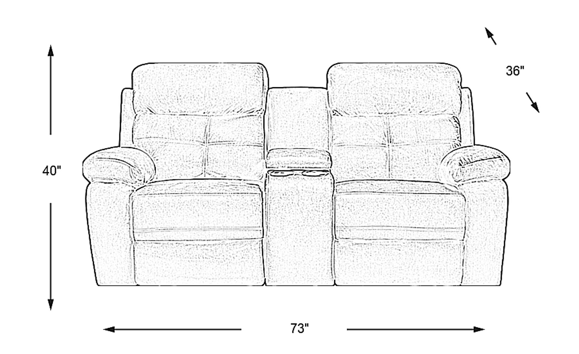 Corinne stone reclining console loveseat discount