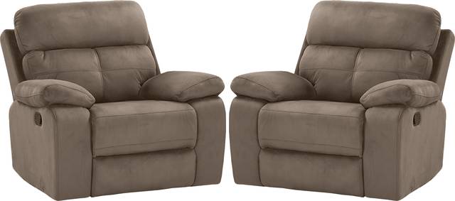 Corinne Stone Set of 2 Glider Recliners - Thumbnail - Image 1