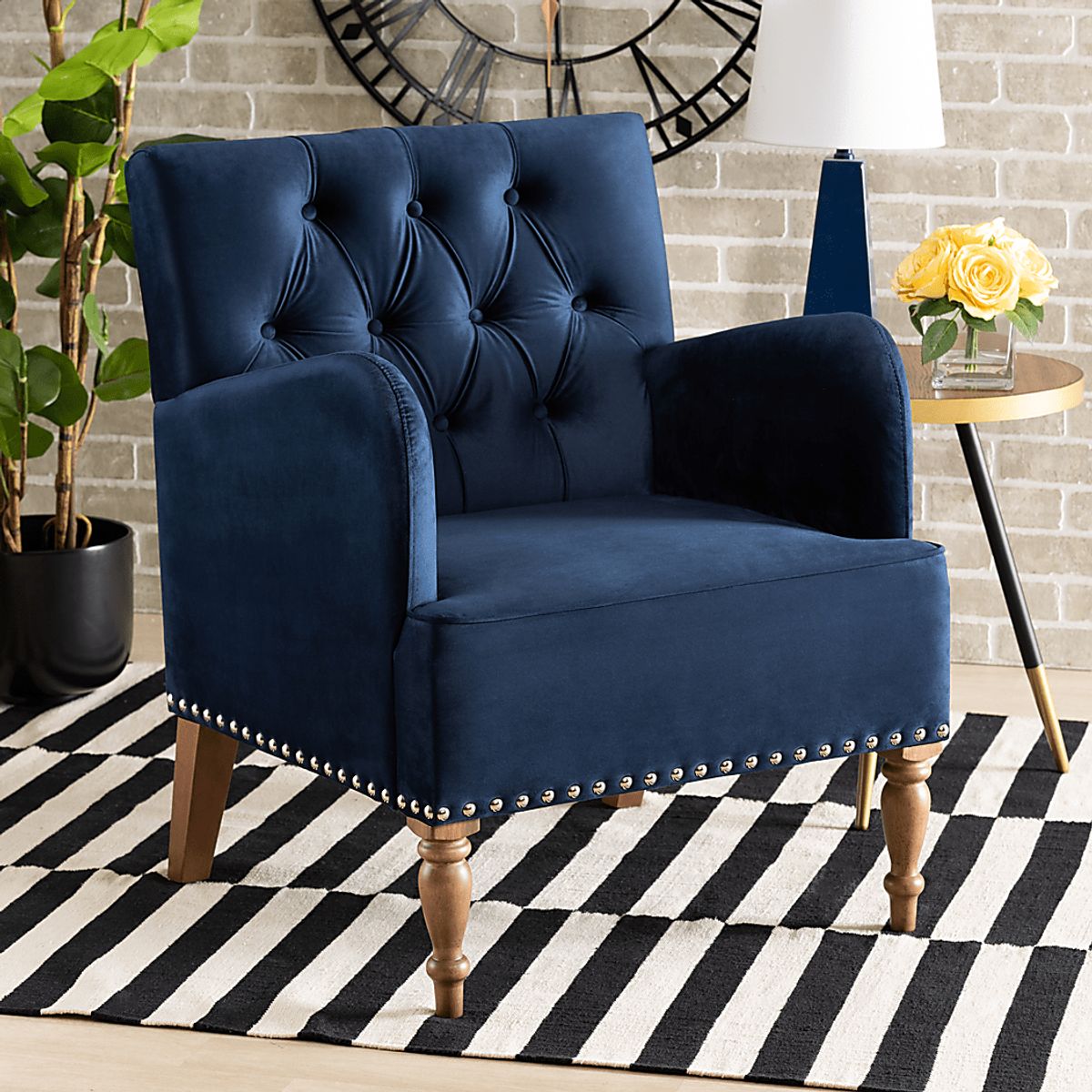 Corlandt Blue Colors Polyester Fabric Accent Chair | Rooms to Go