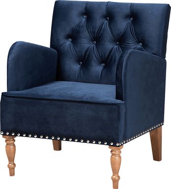Corlandt Blue Accent Chair