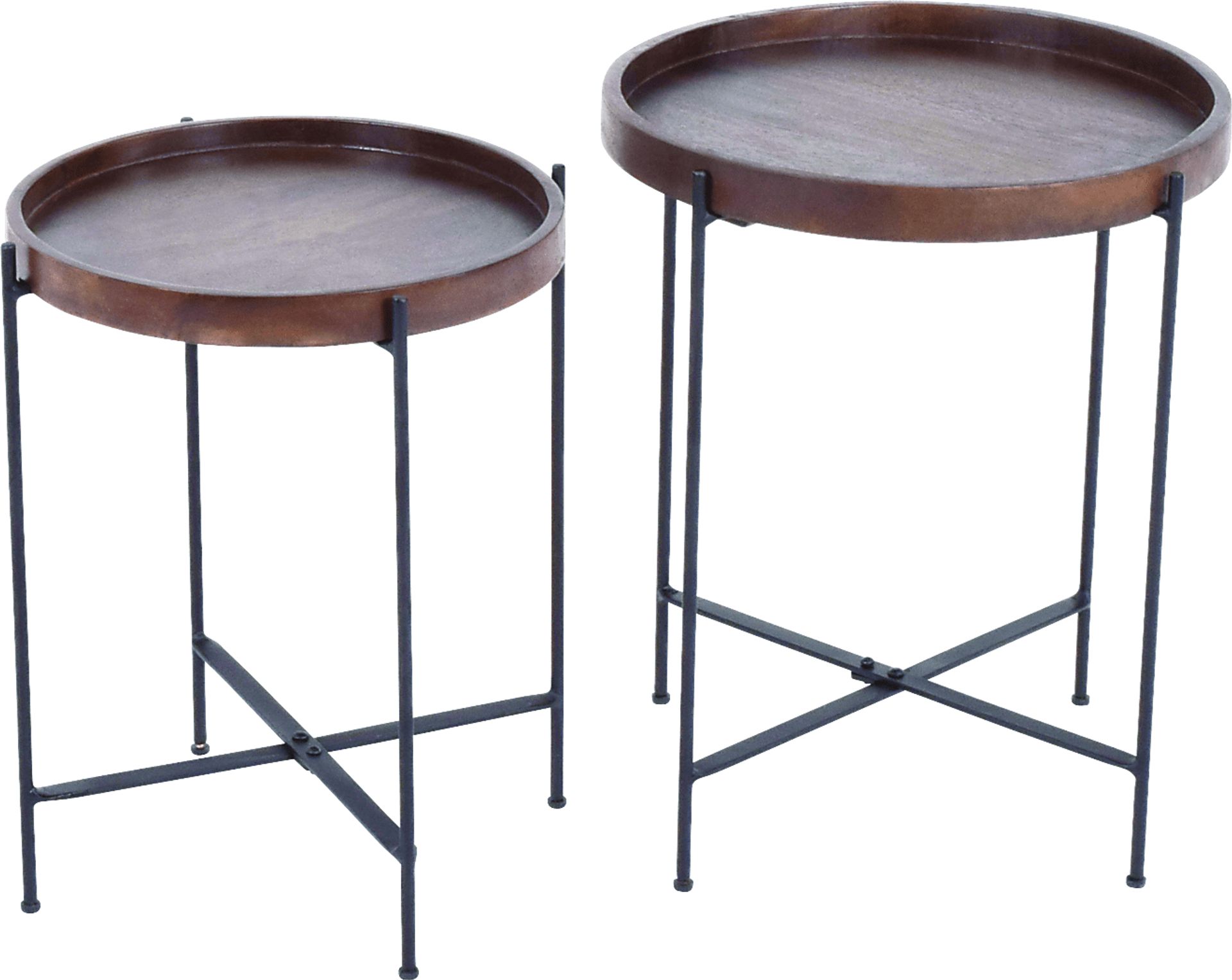 Corlear Brown Nesting Tables, Set of 2 - Image 1
