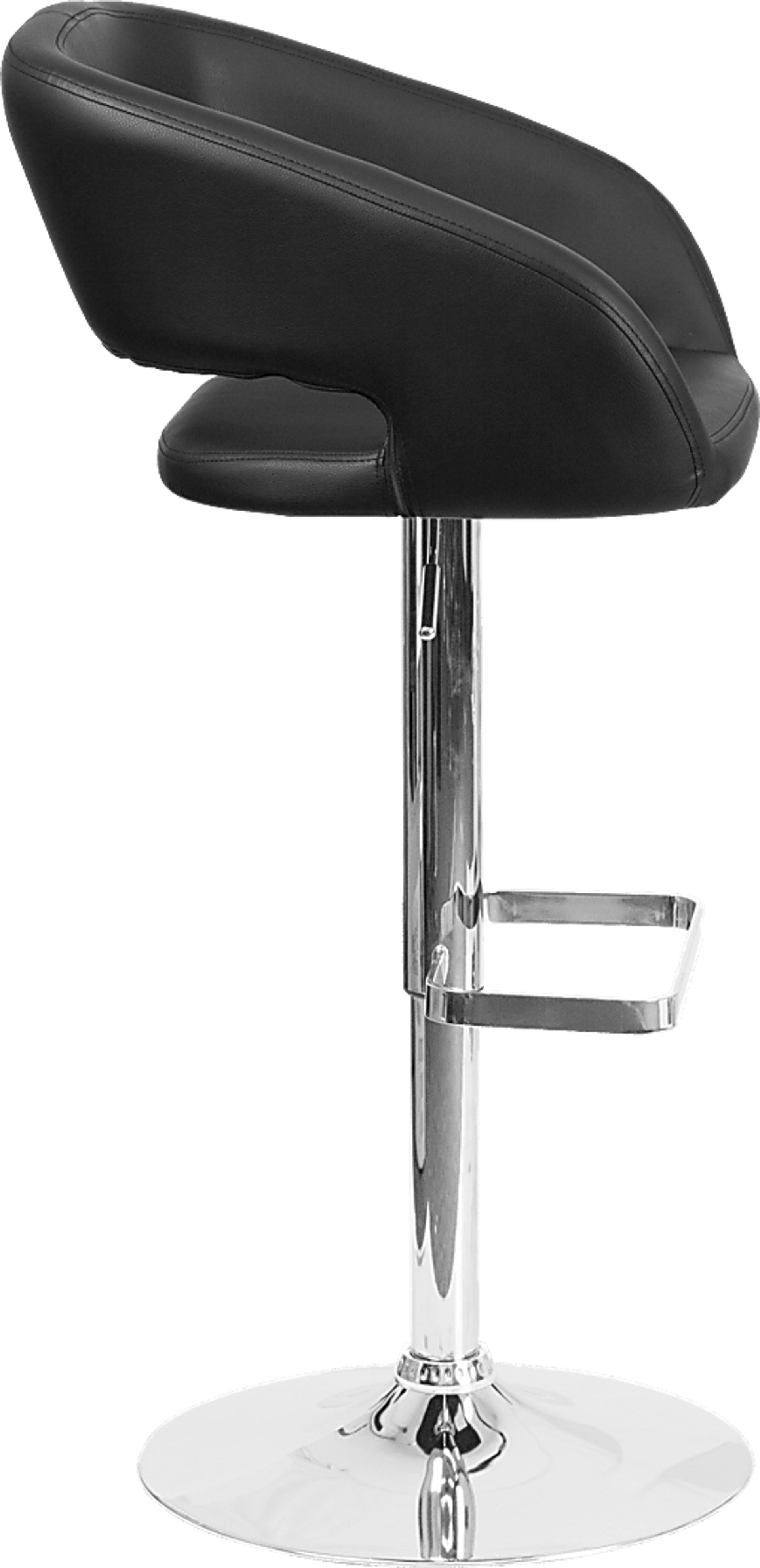 Corley Black Ultrahyde Adjustable Swivel Barstool - Image 3
