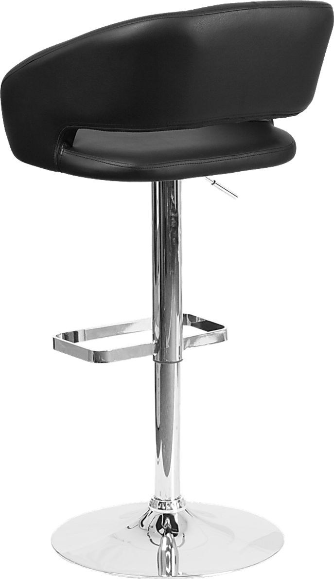 Corley Black Ultrahyde Adjustable Swivel Barstool