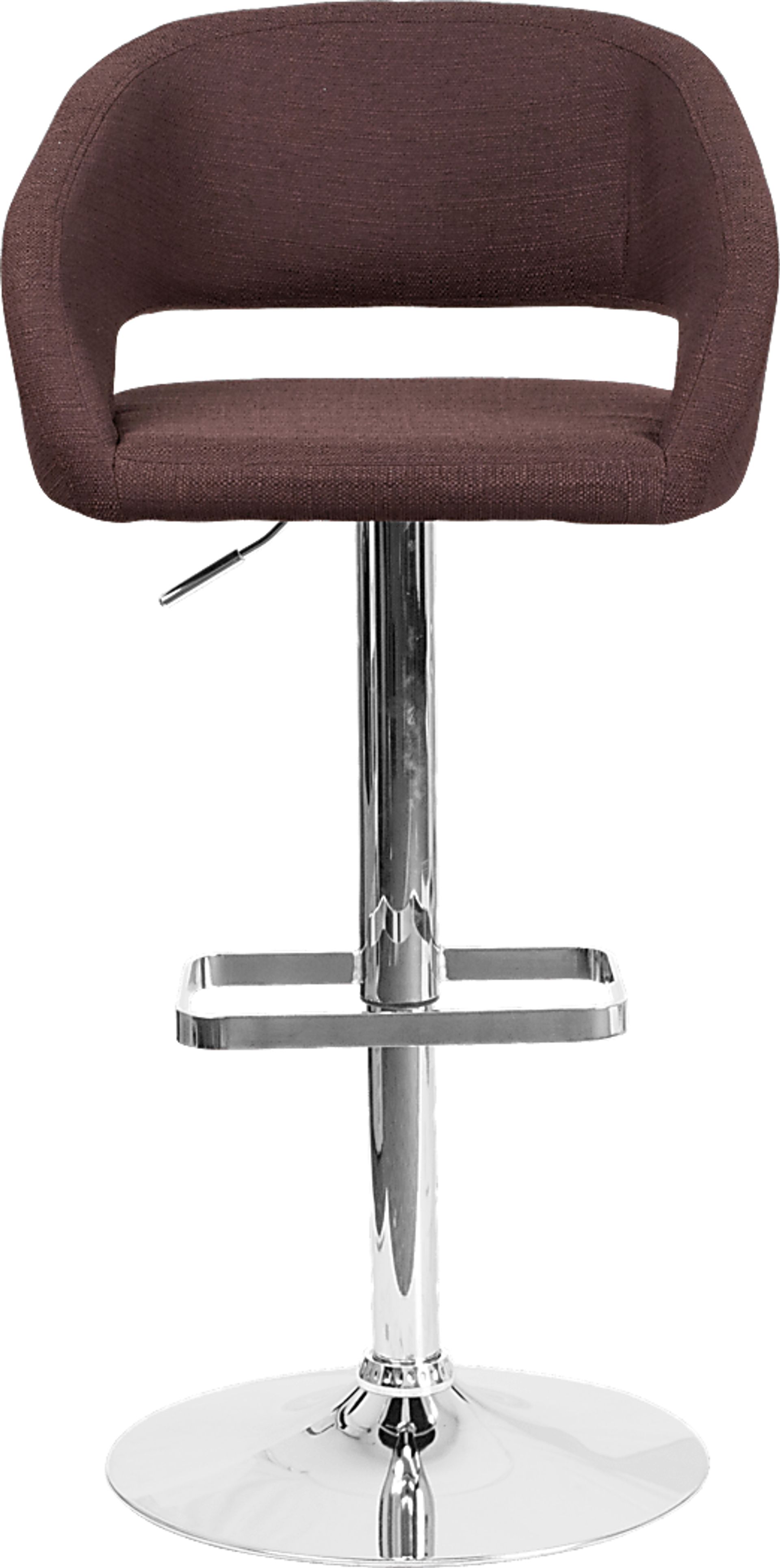 Corley Brown Plush Adjustable Swivel Barstool - Image 2