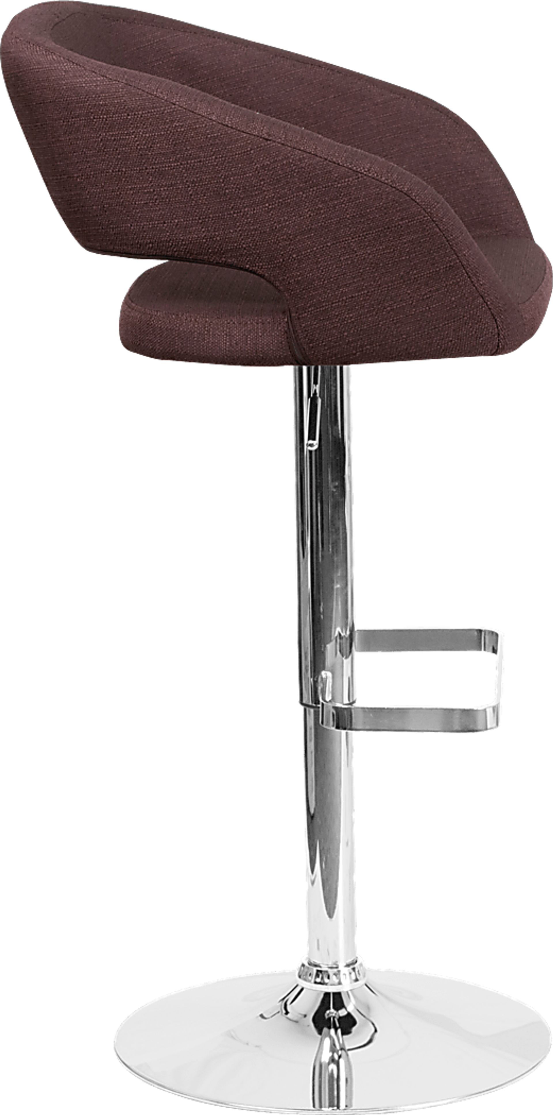 Corley Brown Plush Adjustable Swivel Barstool - Image 3