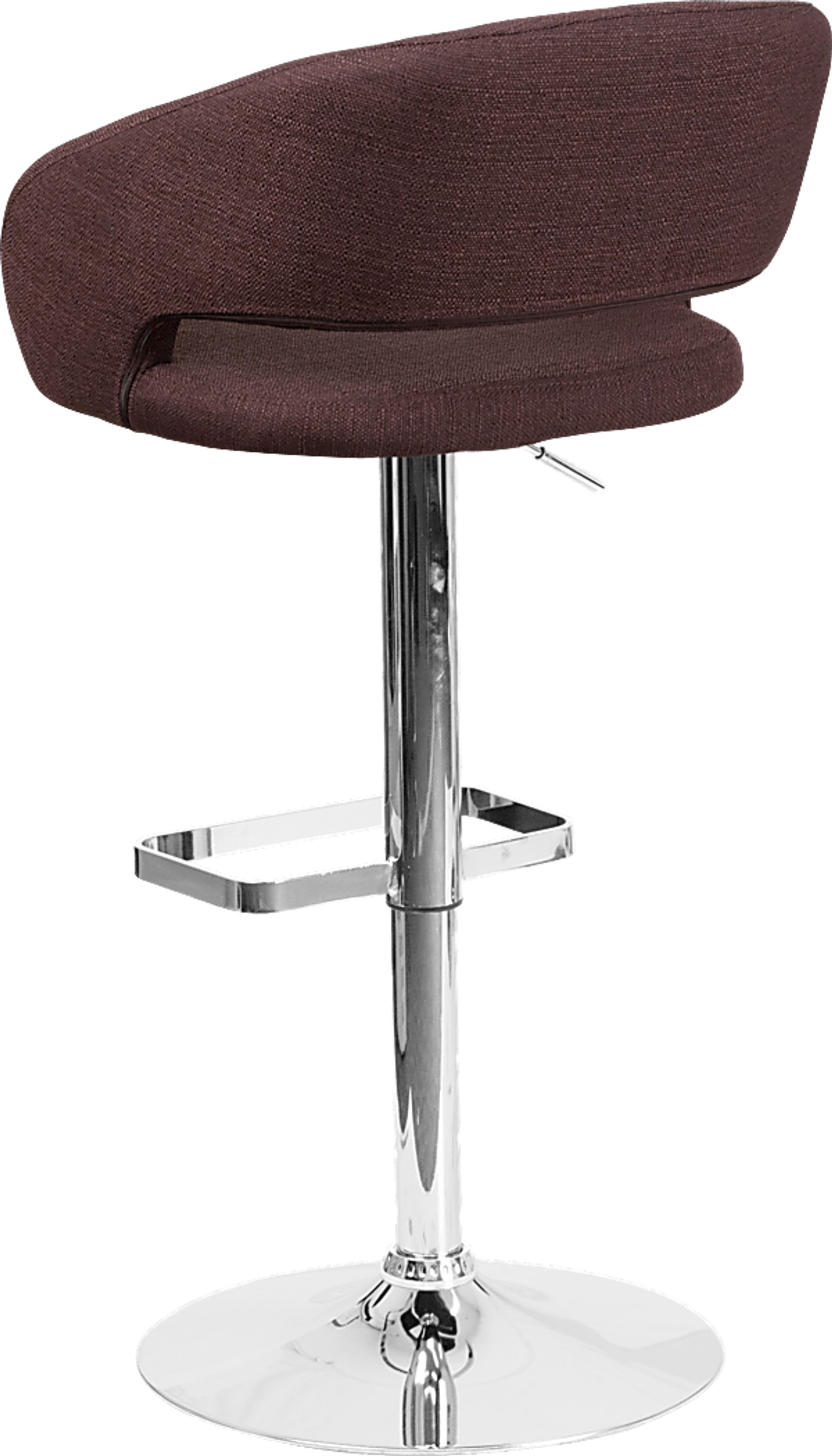 Corley Brown Plush Adjustable Swivel Barstool - Image 4