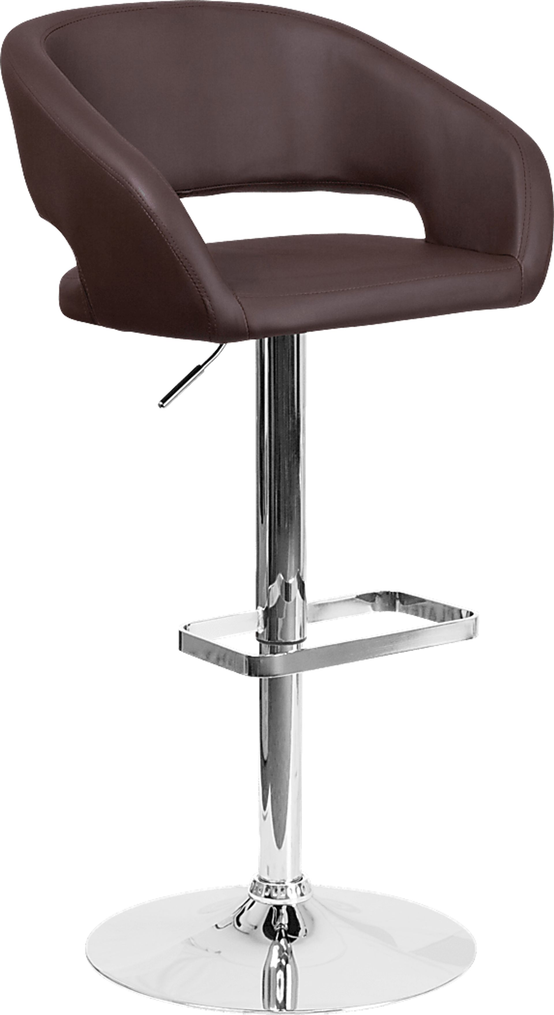 Corley Brown Ultrahyde Adjustable Swivel Barstool - Image 1
