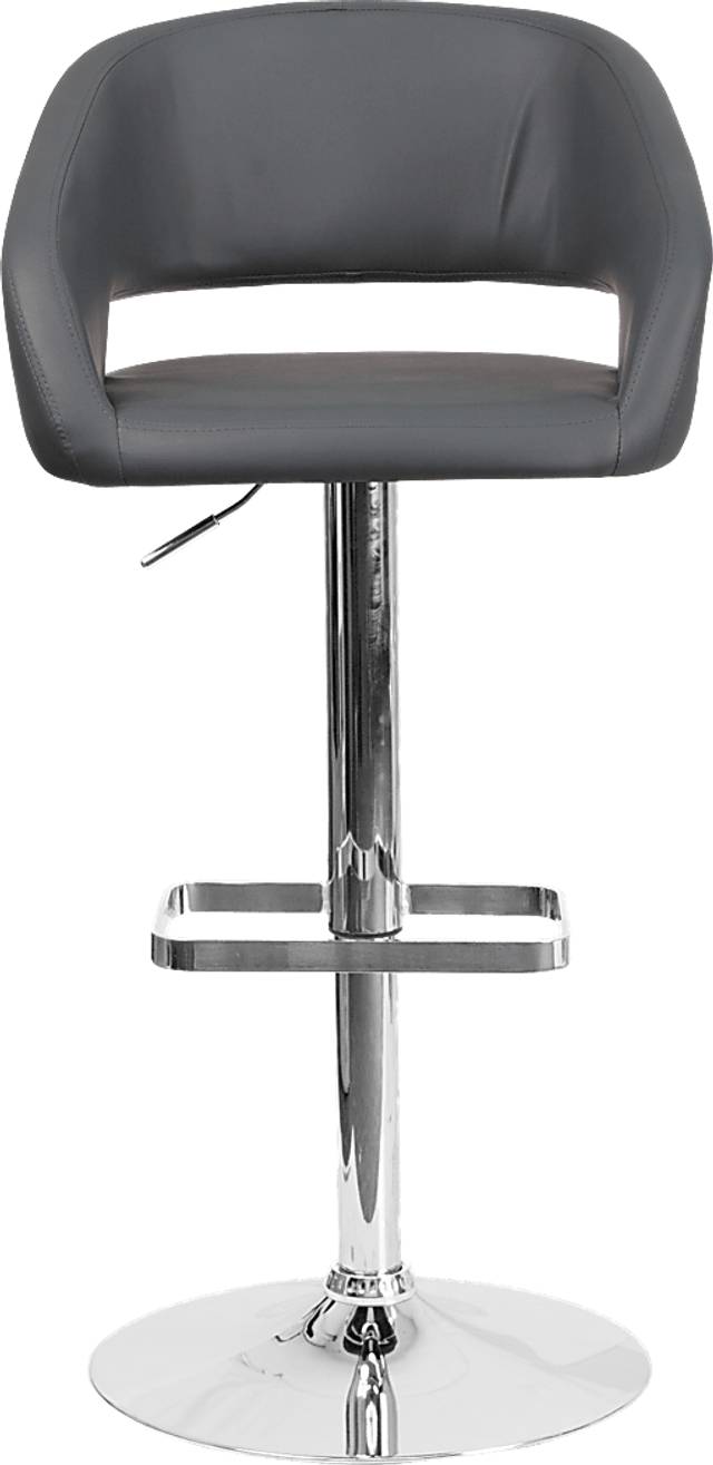Corley Gray Ultrahyde Adjustable Swivel Barstool - Thumbnail - Image 2