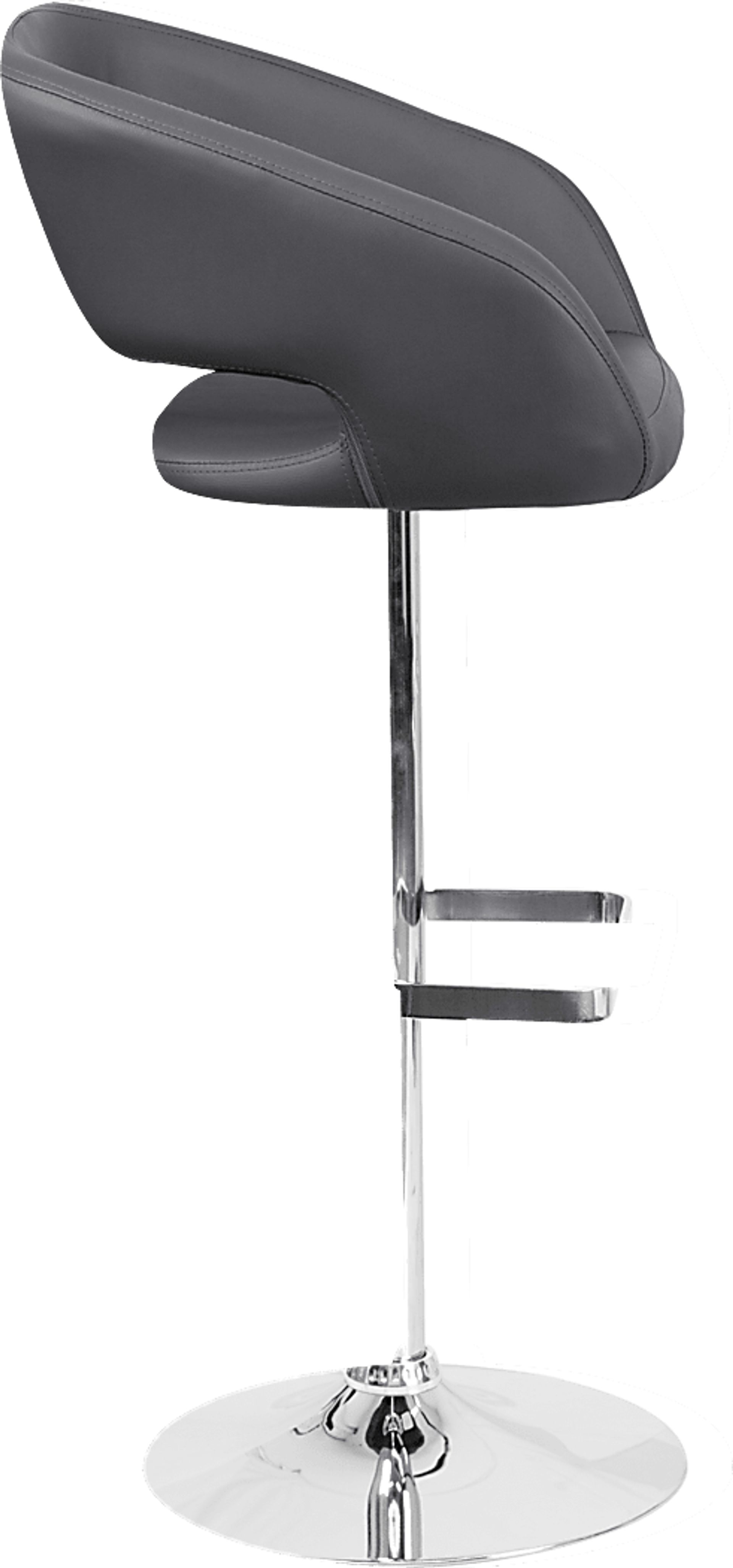 Corley Gray Ultrahyde Adjustable Swivel Barstool - Image 3