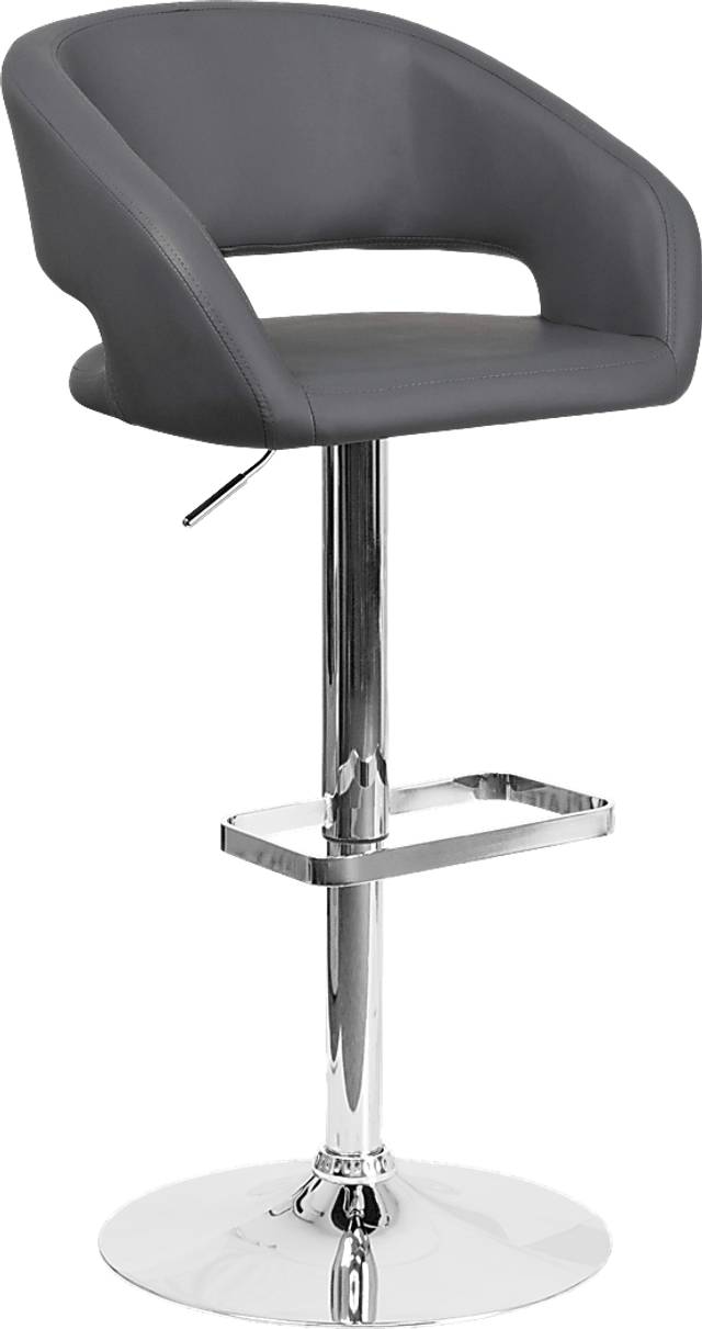 Corley Gray Ultrahyde Adjustable Swivel Barstool - Thumbnail - Image 1