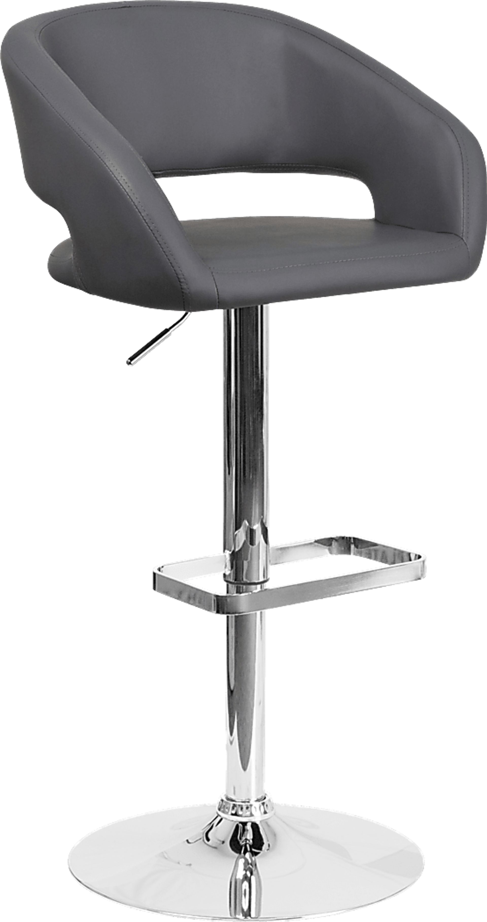 Corley Gray Ultrahyde Adjustable Swivel Barstool - Image 1