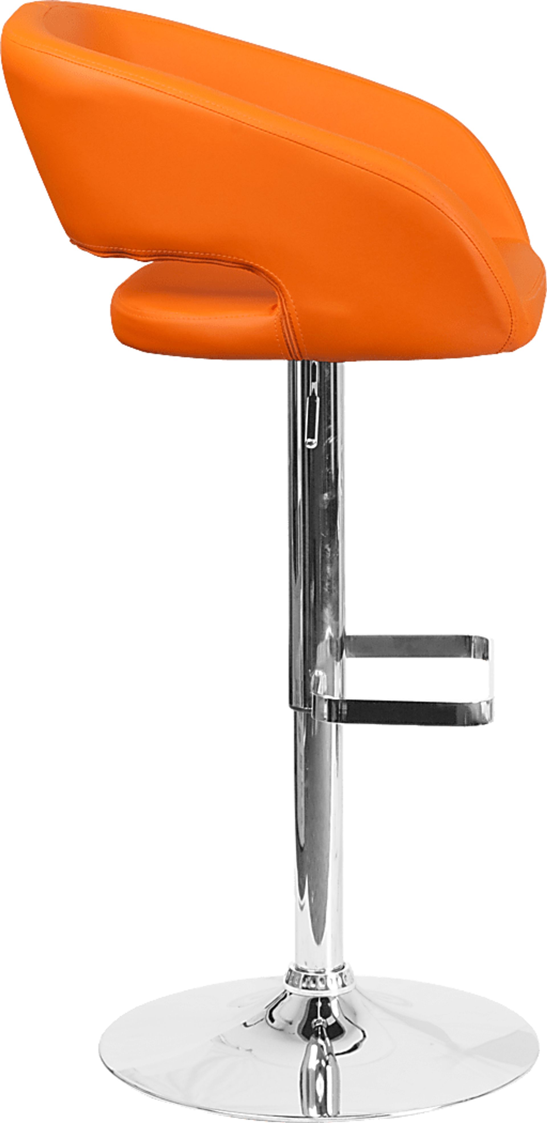 Corley Orange Ultrahyde Adjustable Swivel Barstool - Image 3