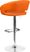 Corley Orange Ultrahyde Adjustable Swivel Barstool