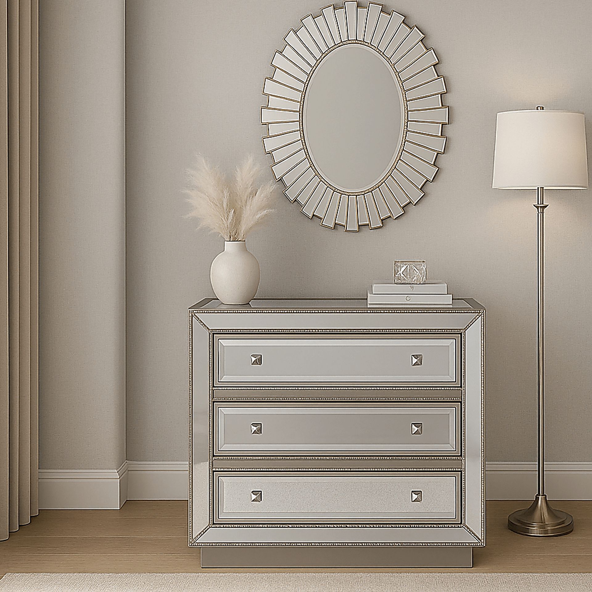 Corlina Beige Accent Cabniet - Image 3