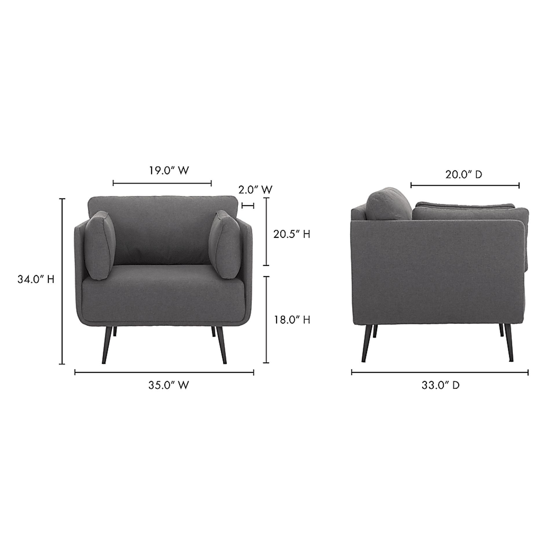 Corliss Gray Accent Chair - Image 8