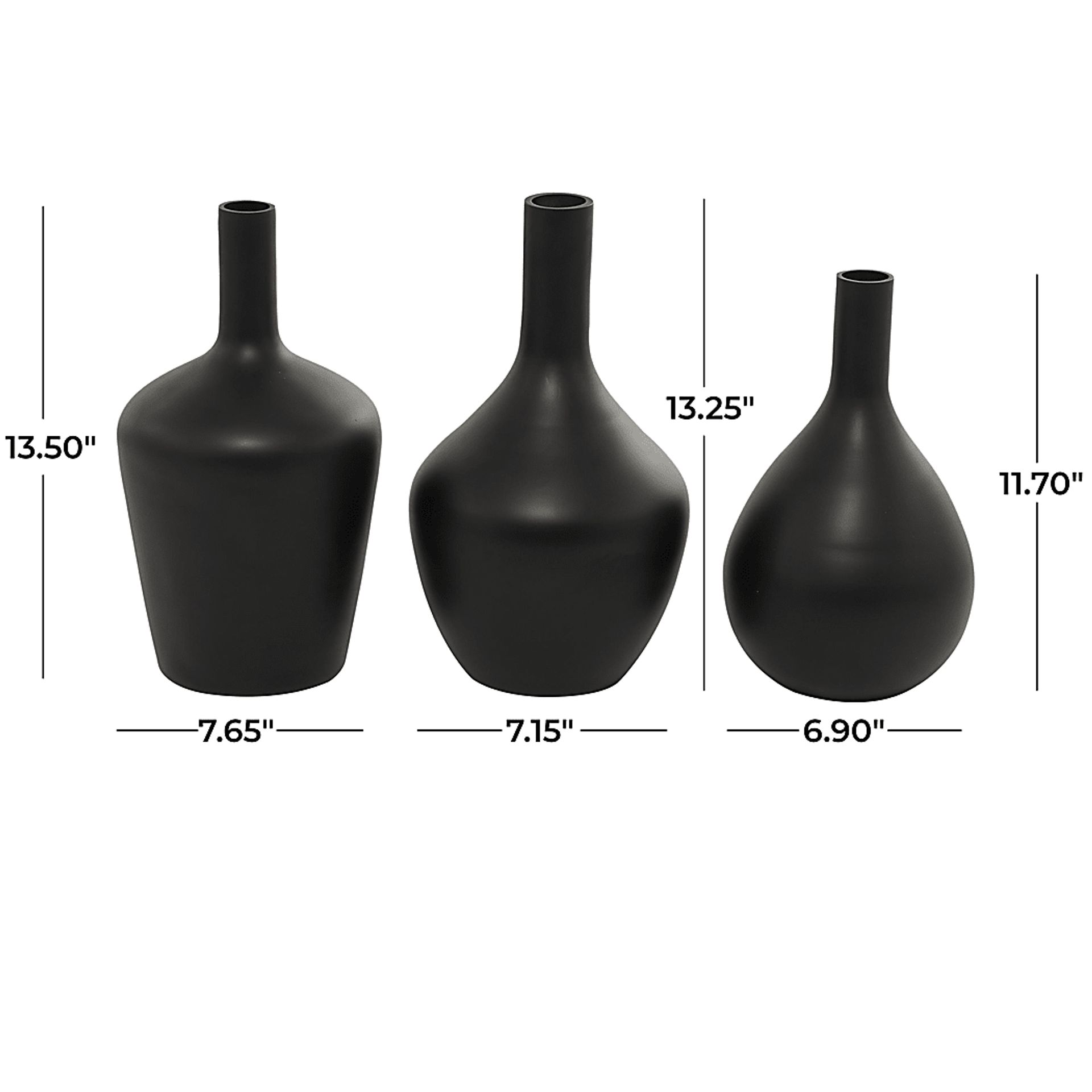 Corly Black Vase, Set of 3 - Image 5