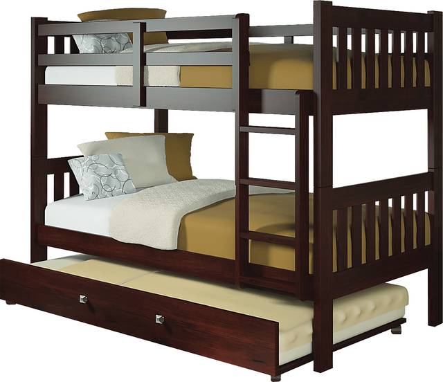 Cormac Brown Twin/Twin Step Bunk Bed - Thumbnail - Image 1