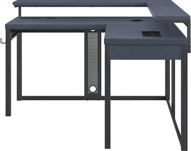 Cormack Gray L-Shaped Gaming Desk - Thumbnail - Image 2
