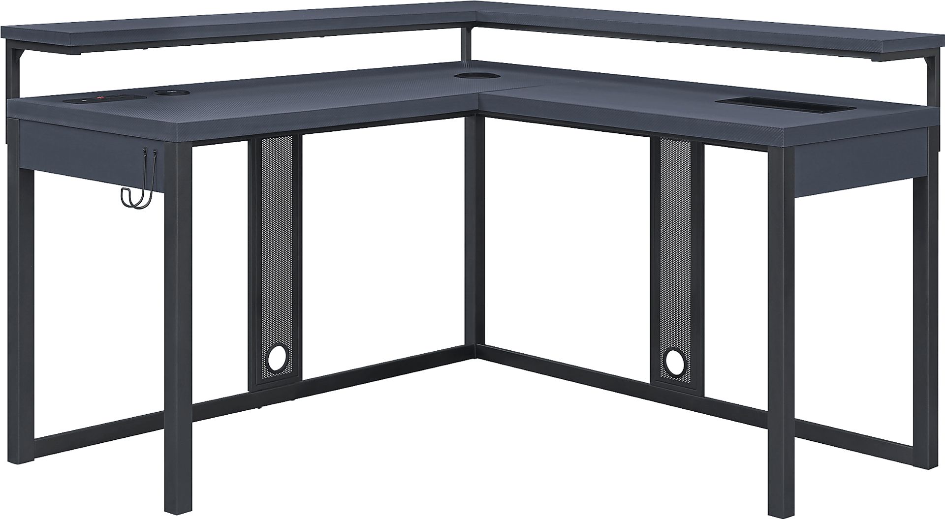 Cormack Gray L-Shaped Gaming Desk - Image 3