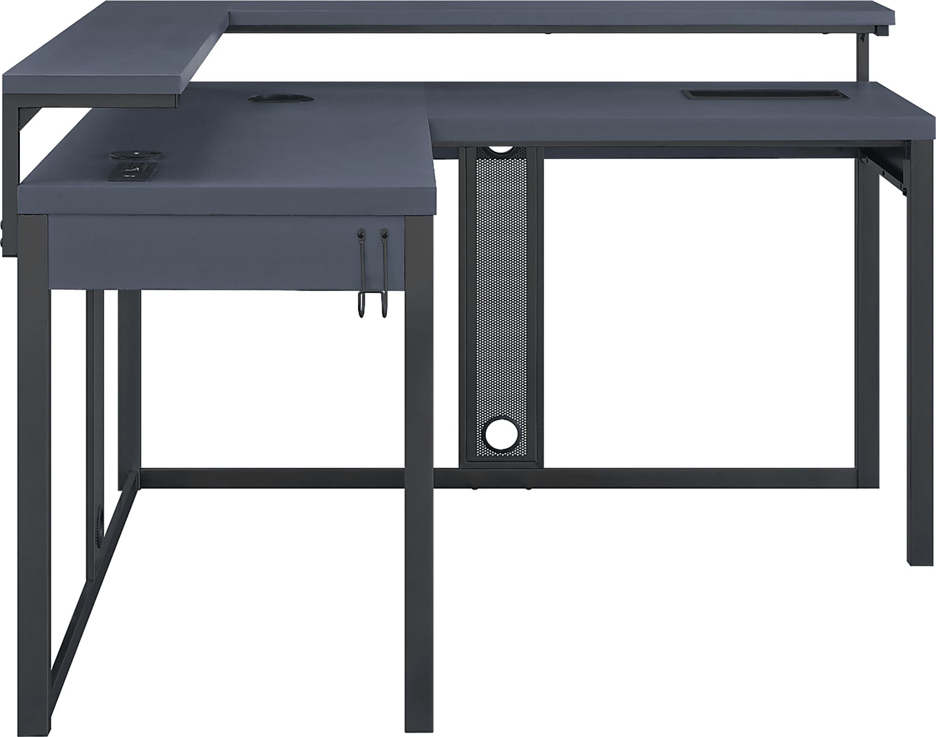 Cormack Gray L-Shaped Gaming Desk - Image 5