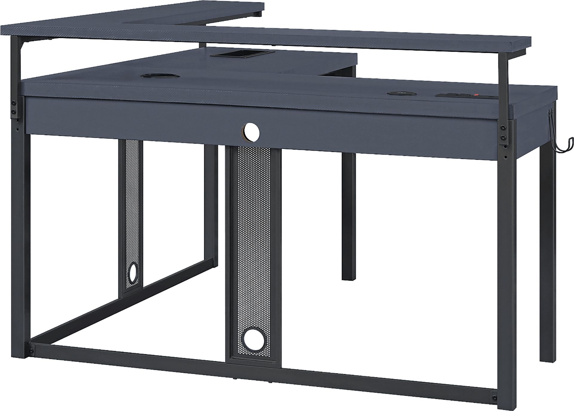 Cormack Gray L-Shaped Gaming Desk - Image 1
