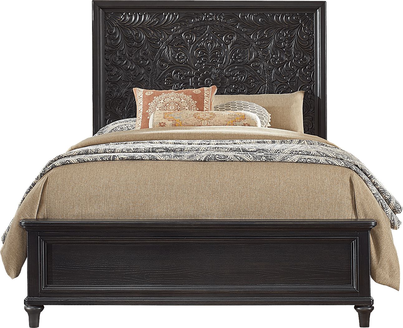 Cornelia Black 3 Pc Queen Panel Bed Rooms To Go