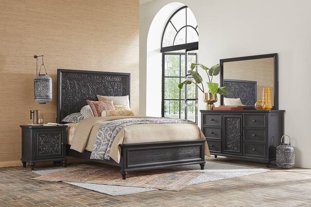 Cornelia Black 5 Pc Queen Panel Bedroom - Thumbnail - Image 1
