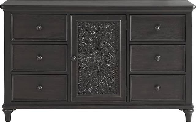 Cornelia Black 7 Pc Queen Panel Bedroom - Thumbnail - Image 5