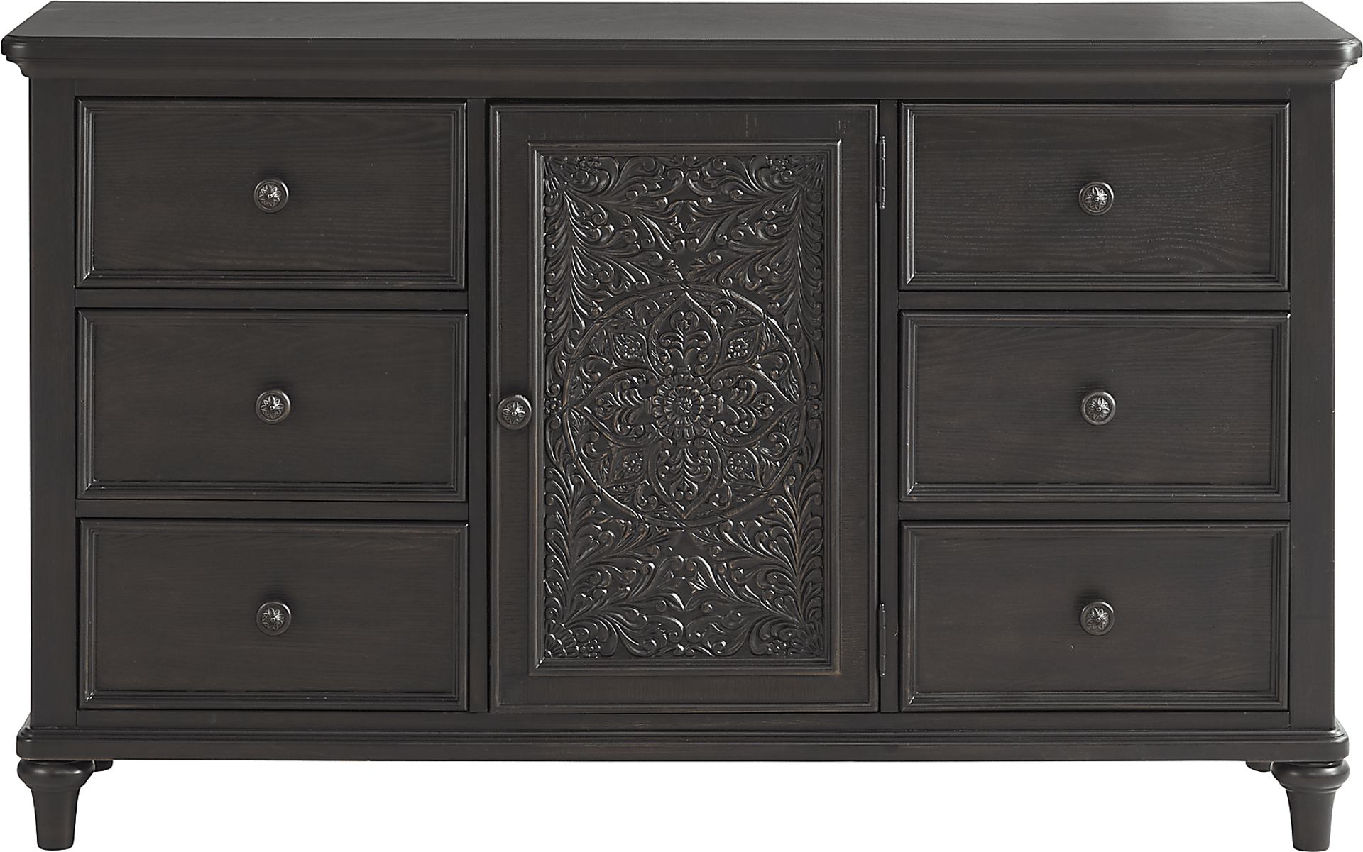 Cornelia Black 6 Pc King Panel Bedroom - Image 5