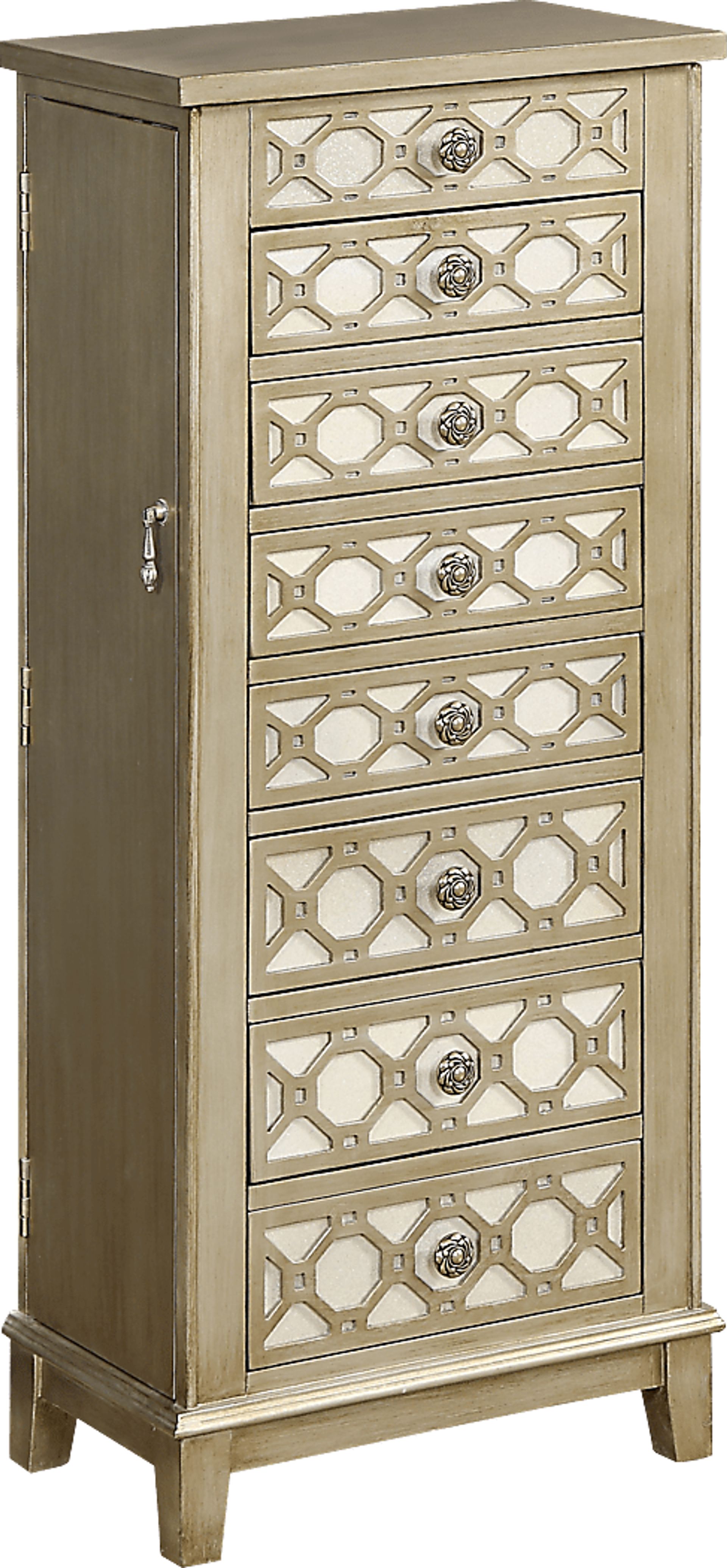 Cornelia Gold Jewelry Armoire - Image 1